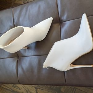 White ankle boots
